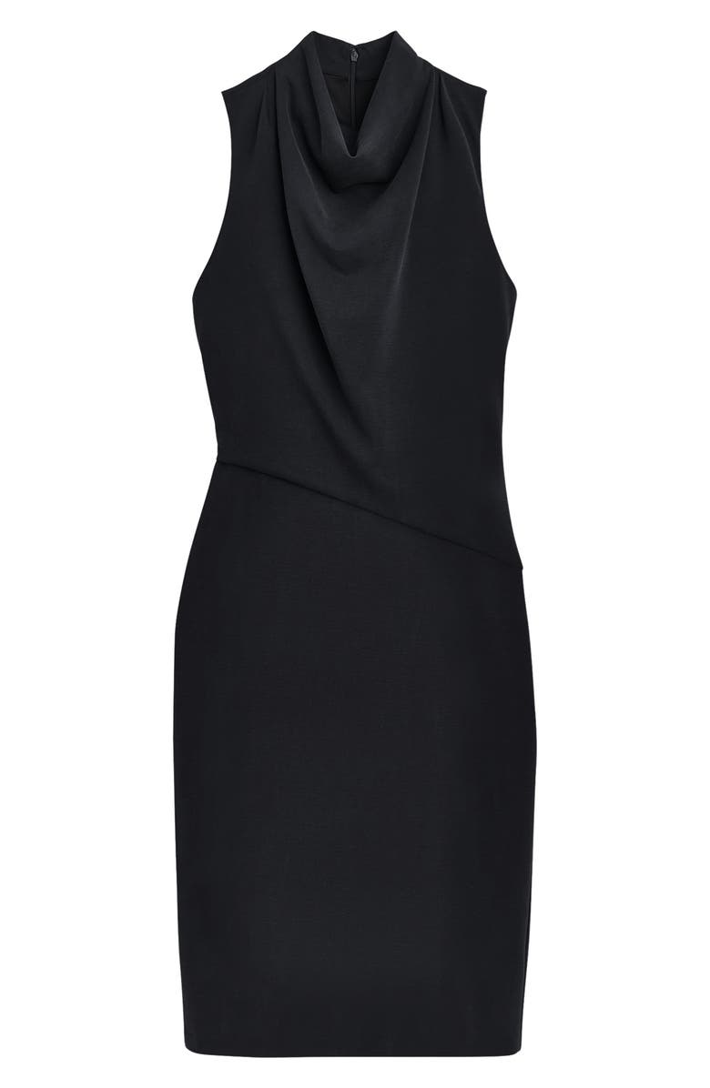 knee length dresses for ladies Sleeveless Cowl Neck Midi Halter Dress | A-Line Dress main image 1