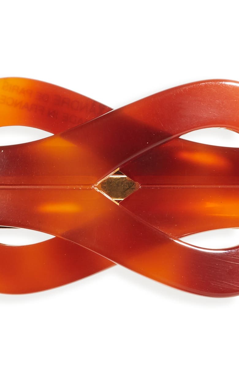 Alexandre de Paris Tortoiseshell Pattern Barrette, Alternate, color, Tortoise Brown