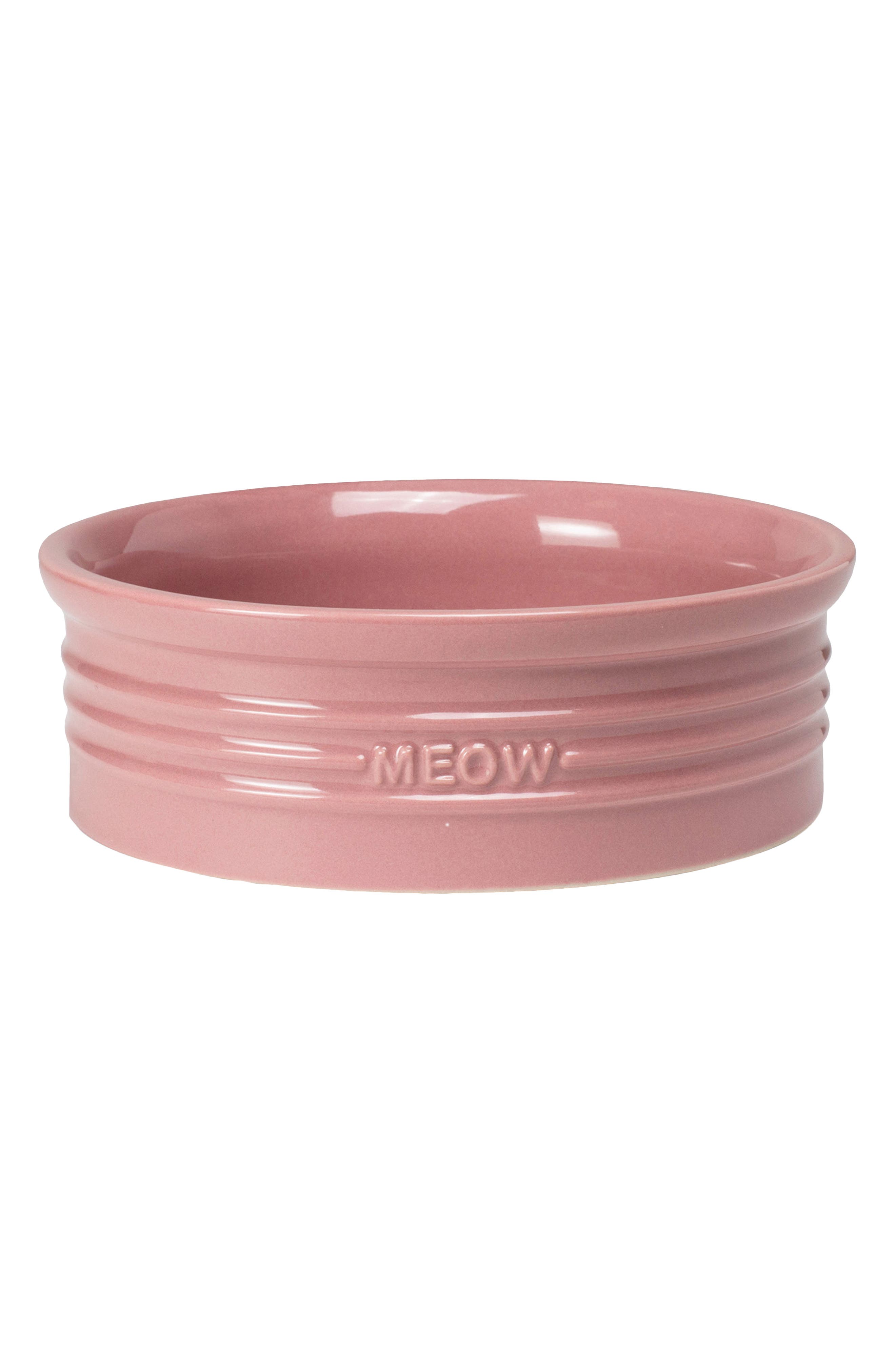 Fringe Studio Meow Small Pet Bowl in Pink 