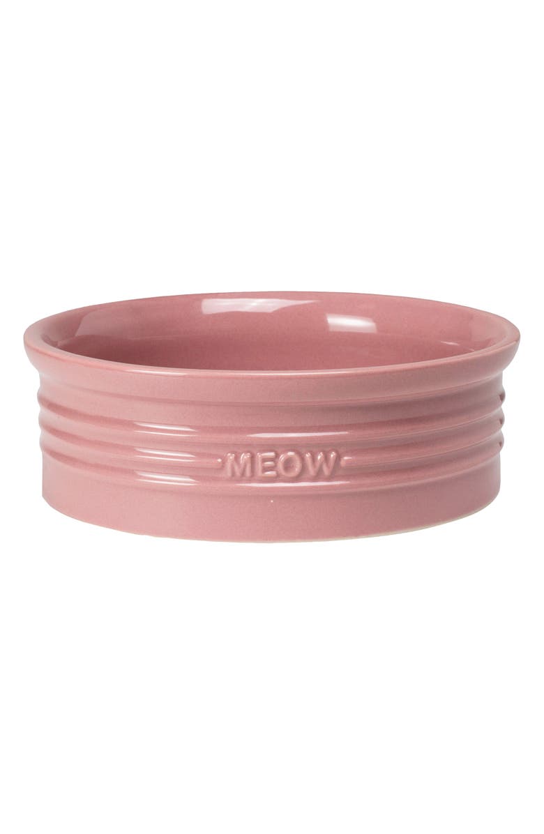 Fringe Studio Meow Small Pet Bowl, Main, color, Pink