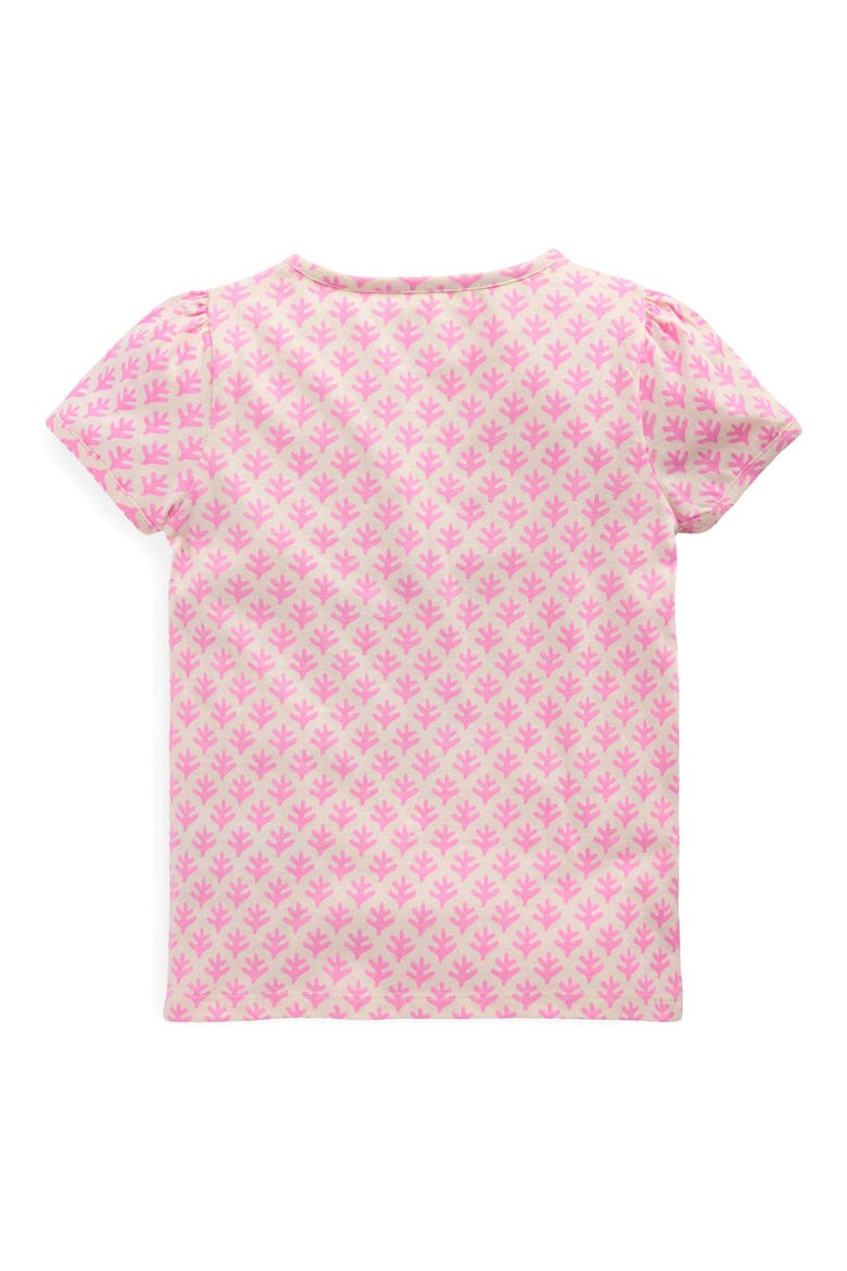 Kids' Superstitch Seahorse Embroidered Cotton Graphic T-Shirt, Alternate, color, PINK WOODBLOCK SEAHORSE