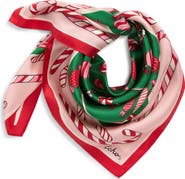 Echo Christmas Candy Silk Bandana Scarf