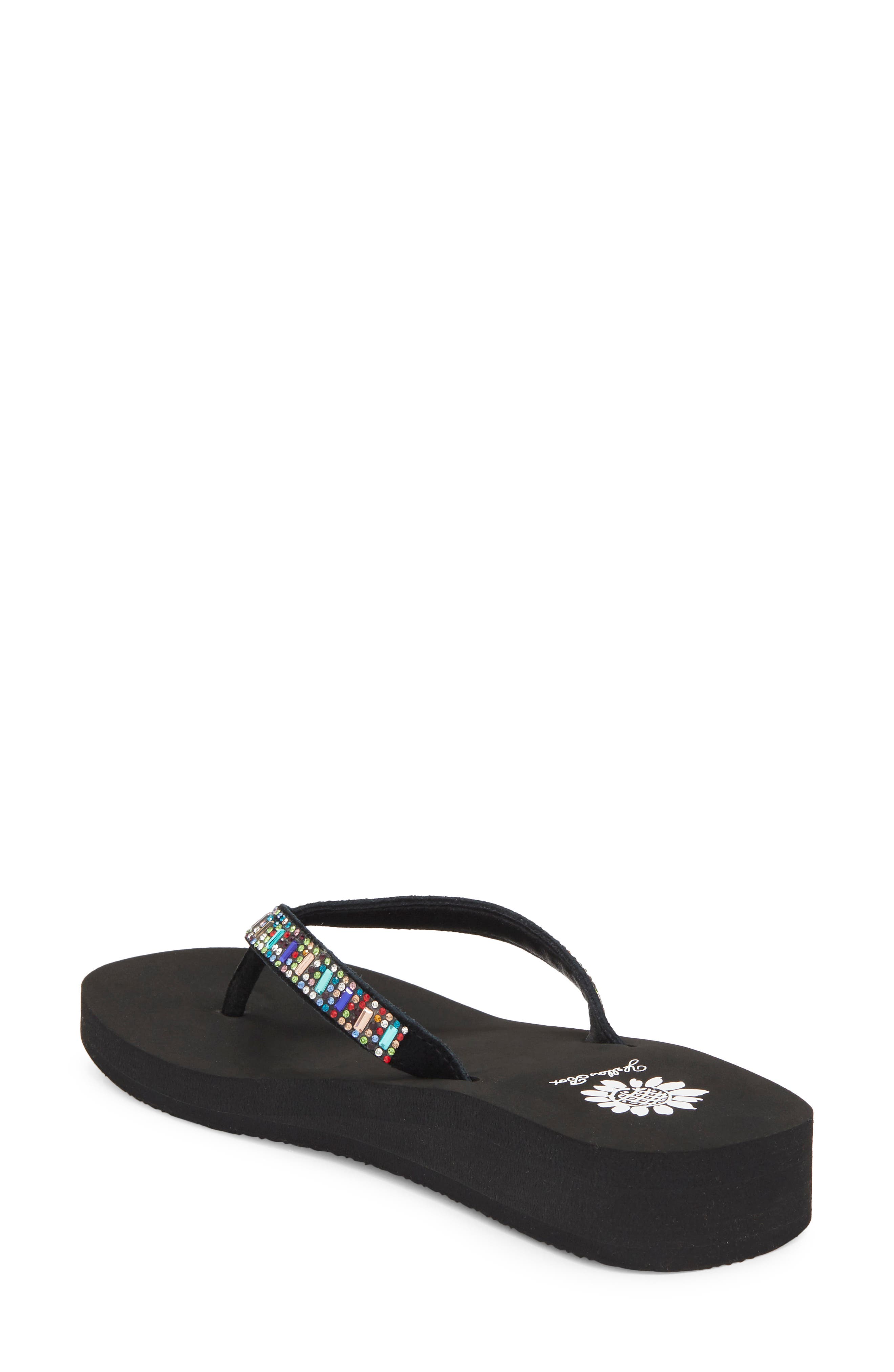 Yellow Box Premium Zemily Embellished Flip Flop, Alternate, color, Black