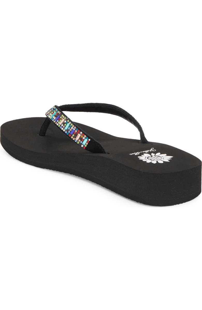 Yellow Box Premium Zemily Embellished Flip Flop, Alternate, color, Black
