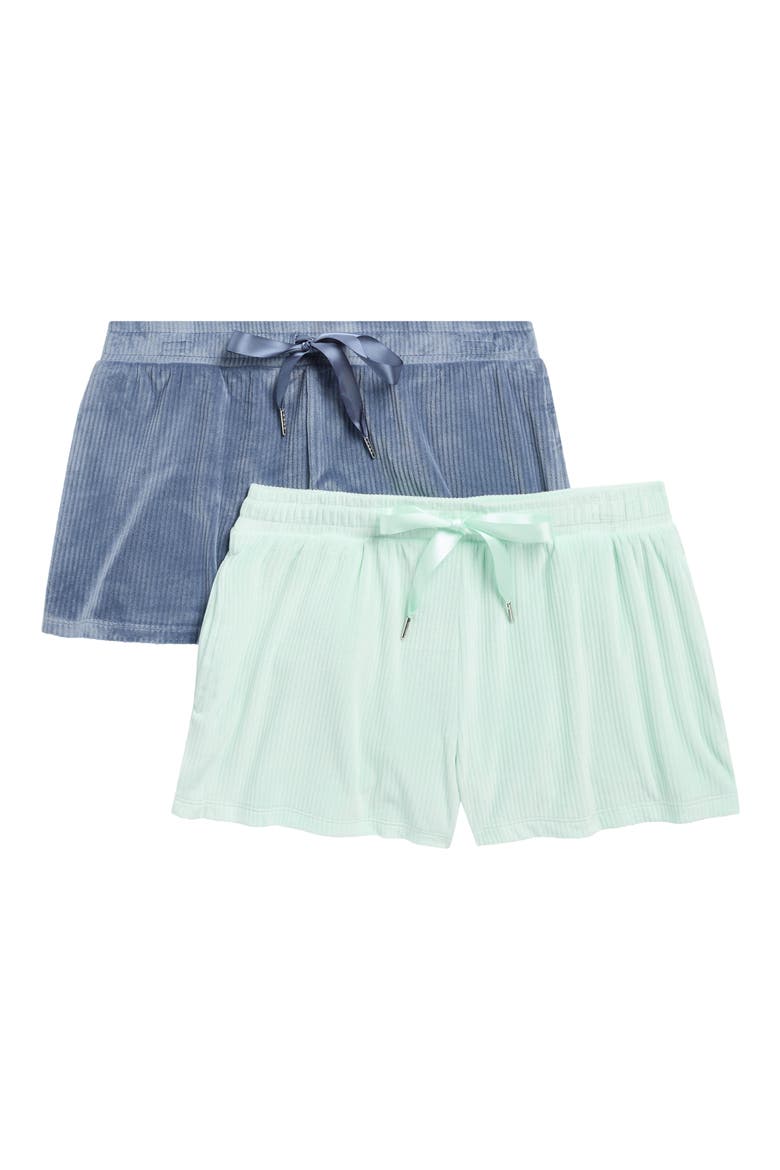 Assorted 2-Pack Velour Pajama Shorts, Main, color, BAY/ FLINTSTONE