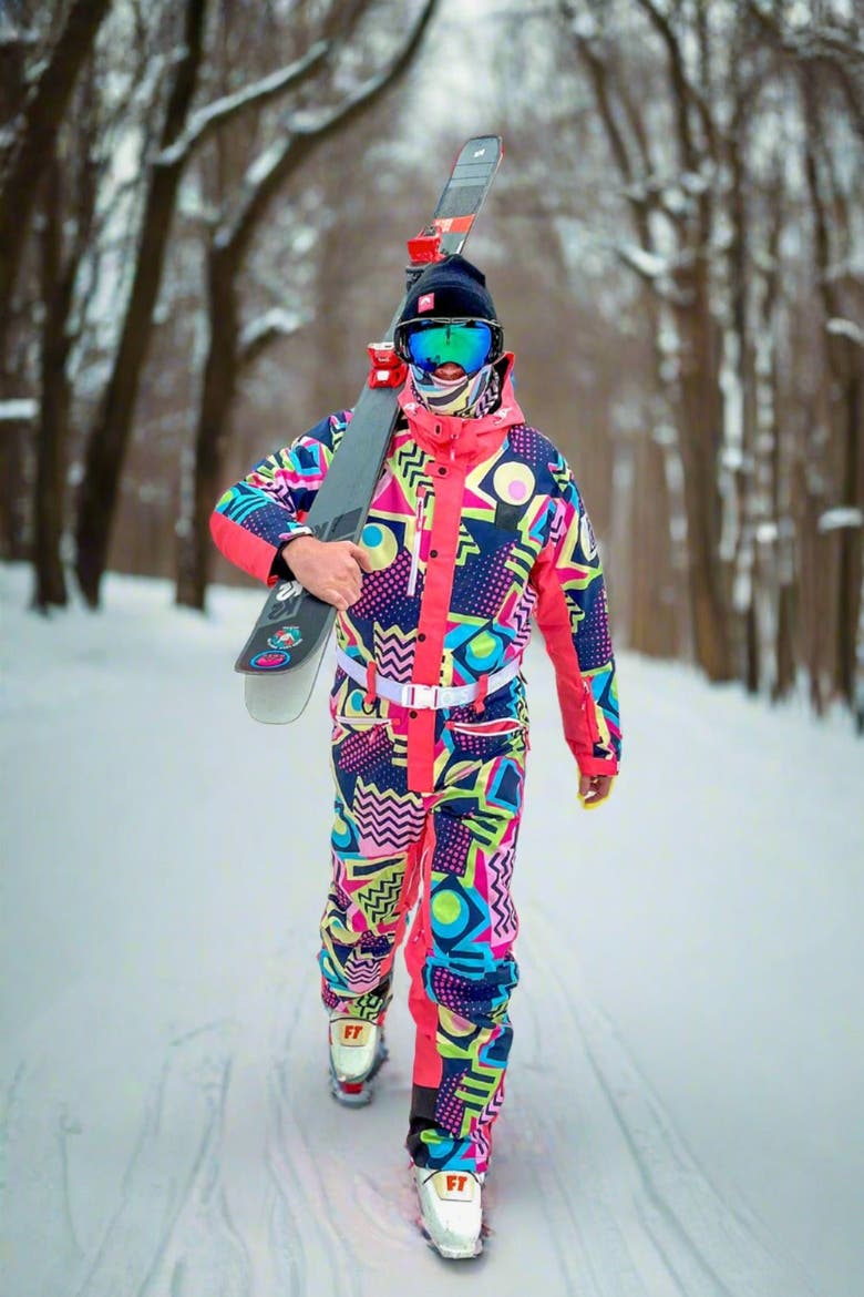 Saved by The Bell Men's Ski Suit, Alternate, color, multi-colour