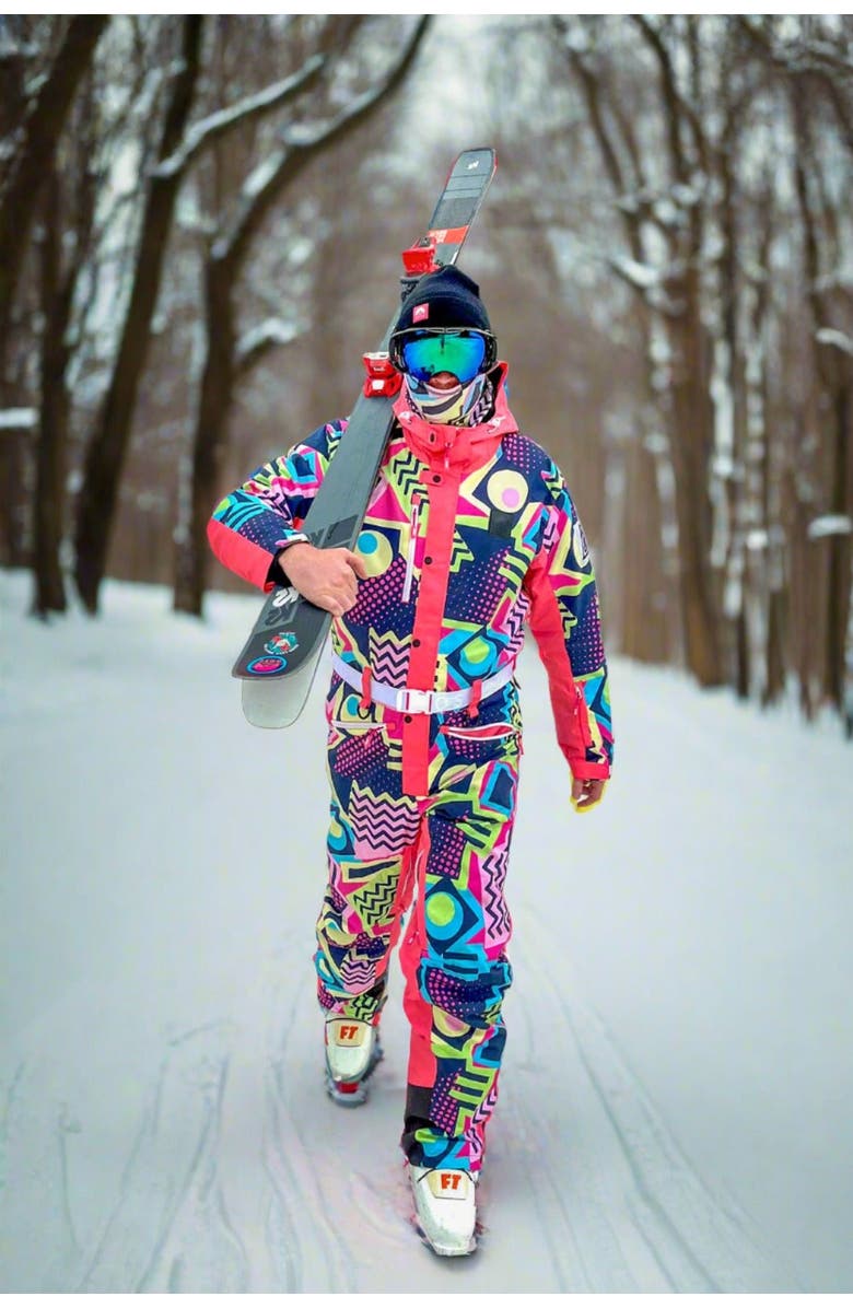 OOSC Saved by The Bell Men's Ski Suit, Alternate, color, Multi-Colour