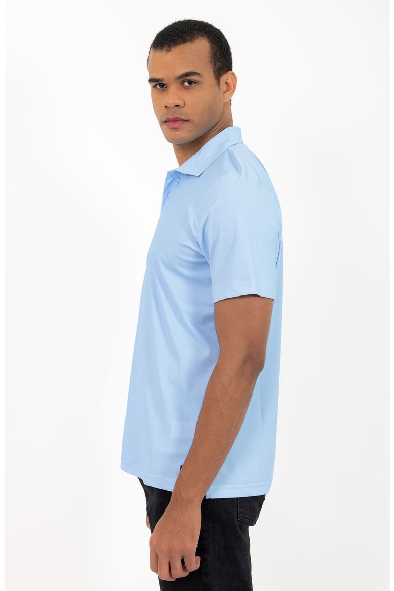 Short Sleeve Stretch Polo, Alternate, color, LIGHT BLUE