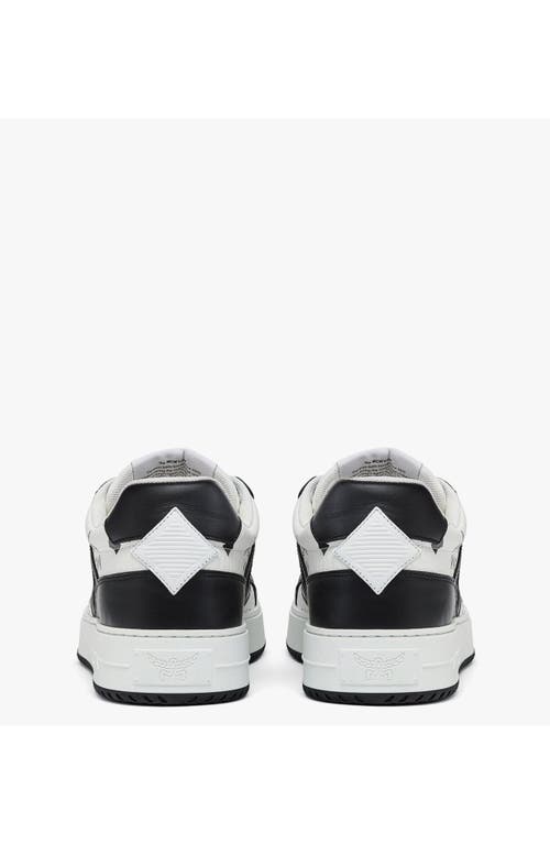 Mcm Neo Terrain Lo Sneakers In Visetos In Black & White