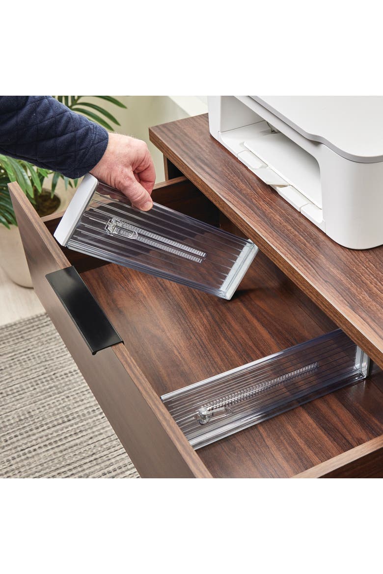 Plastic Adjustable Deep Drawer Dividers - Set of 8 - Clear, Alternate, color, Clear
