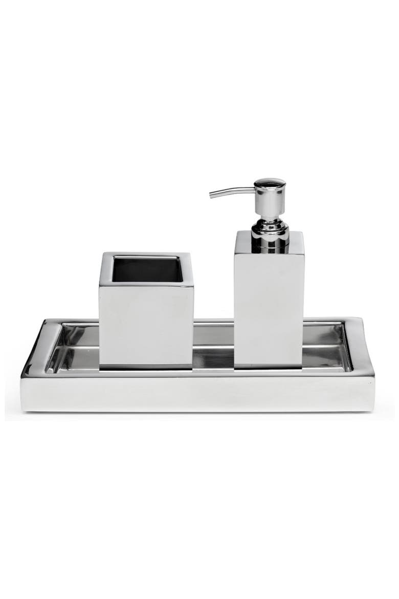 Modern Shiny 3-Piece Bathroom Set, Main, color, SILVER
