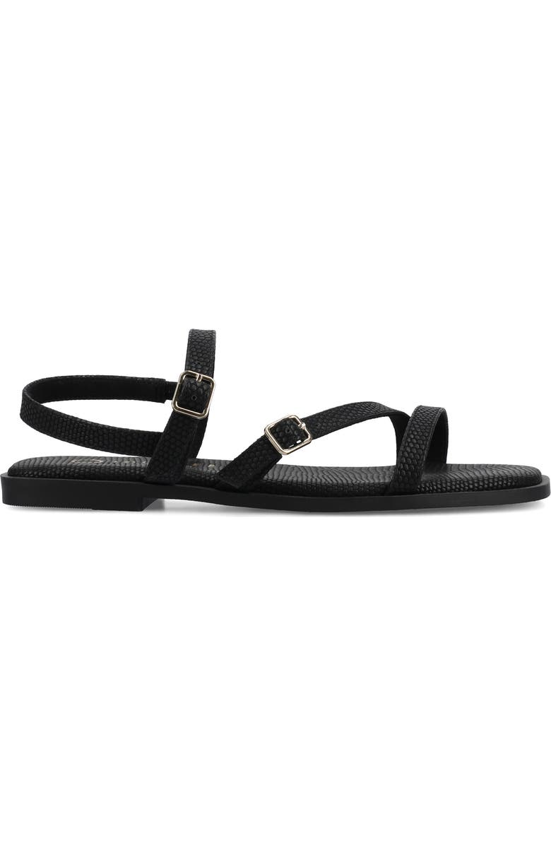 Journee Collection Brianna Sandal, Alternate, color, Black Lizard