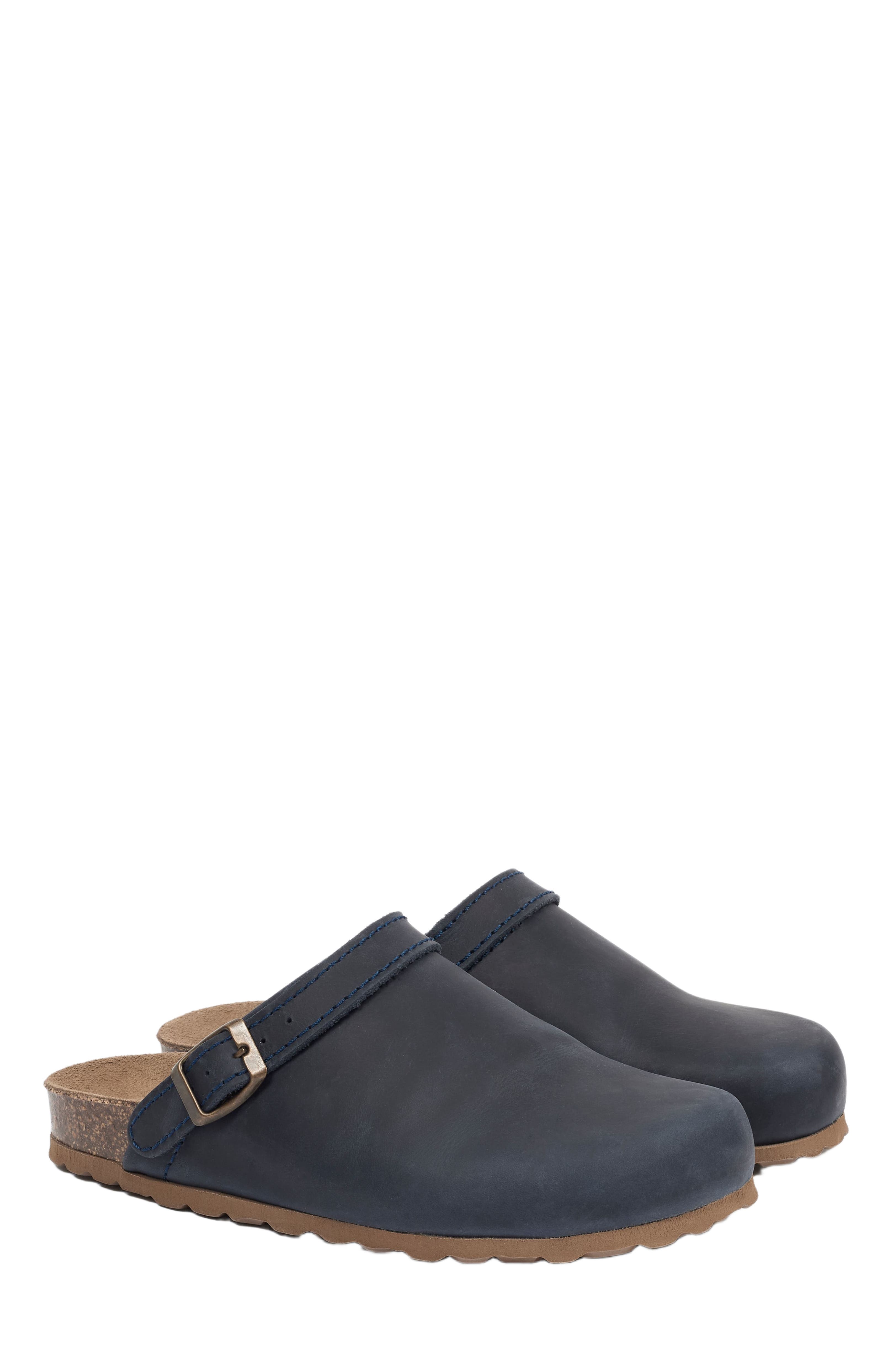 Celtic & Co. Strap Detail Clog, Main, color, Navy