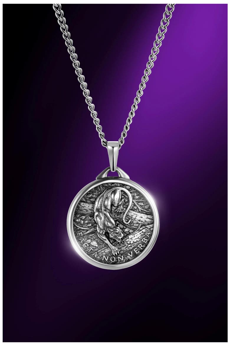 The Panther Pendant Necklace, Alternate, color, SILVER
