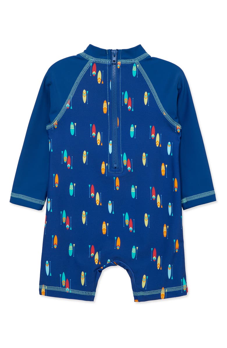 Little Me Surf One-Piece Rashguard Swimsuit, Alternate, color,