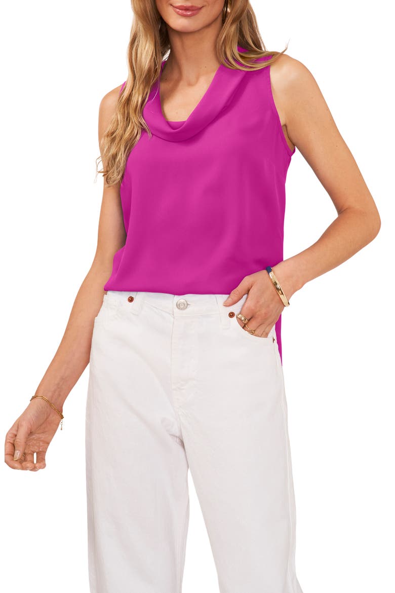 Cowl Neck Sleeveless Blouse, Main, color, BLOOMBERRY