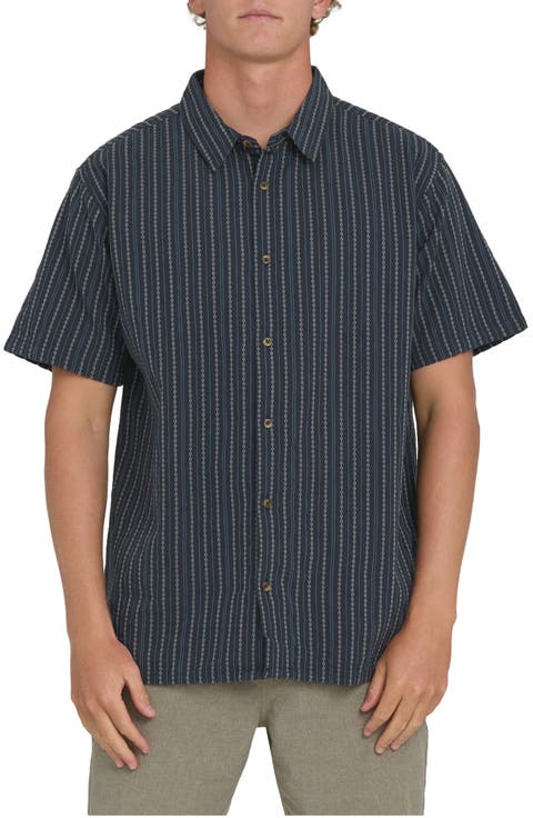 Garage Sandon Stripe Jacquard Cotton Camp Shirt