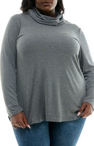 Nina Leonard Long Sleeve Curved Tunic