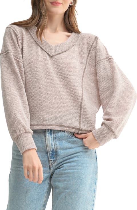V-Neck Long Sleeve Top