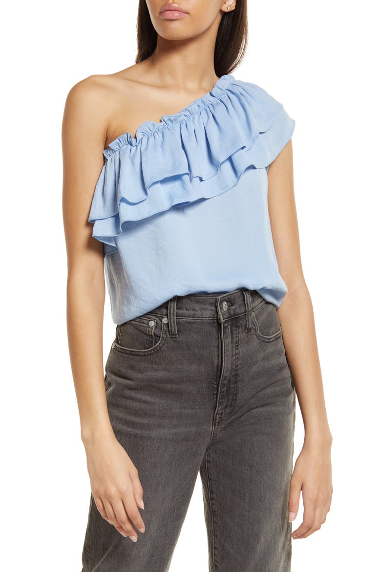 Georgina One-Shoulder Ruffle Top (Women) | Nordstromrack