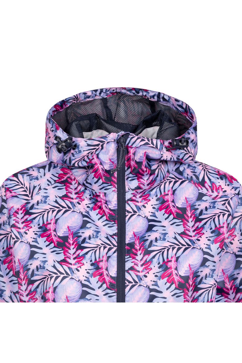 Indulge Foliage Print Packaway Jacket, Alternate, color, Pink and Lilac