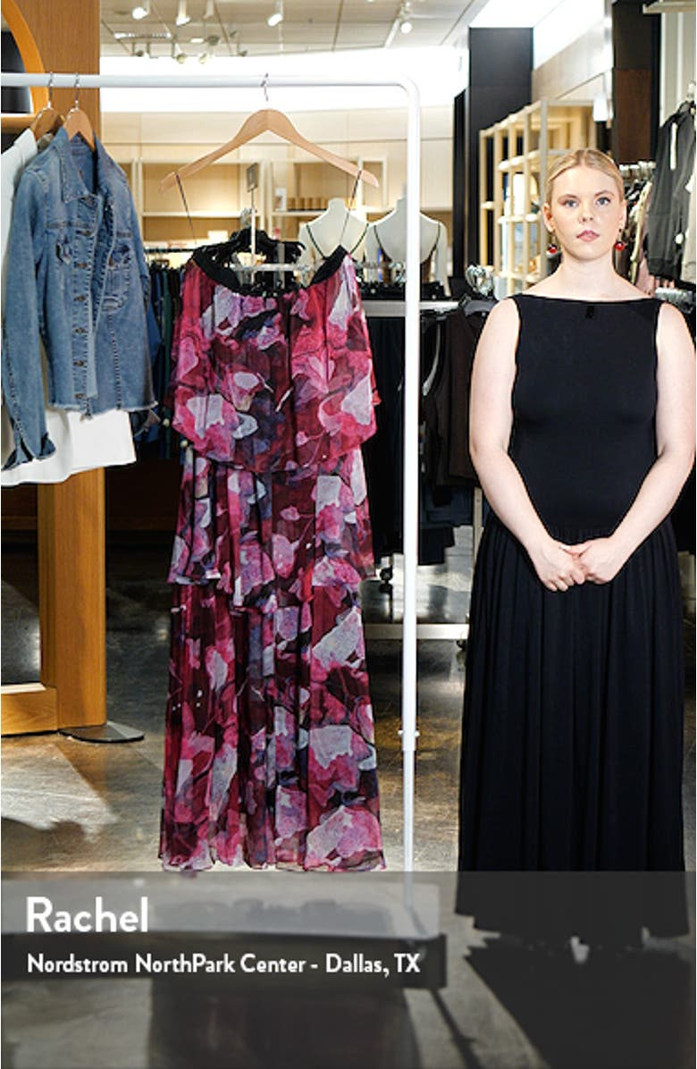 Bloom Strapless Tiered Chiffon Maxi Dress, sales video thumbnail