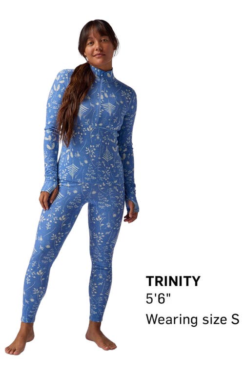 Backcountry Cedars Rws Merino Mid-wt Baselayer 1/4-zip Top In Blue