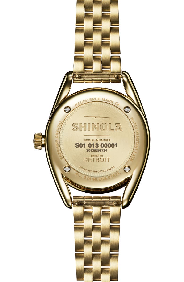 Shinola Derby Bracelet Watch, 30.5mm, Alternate, color, 