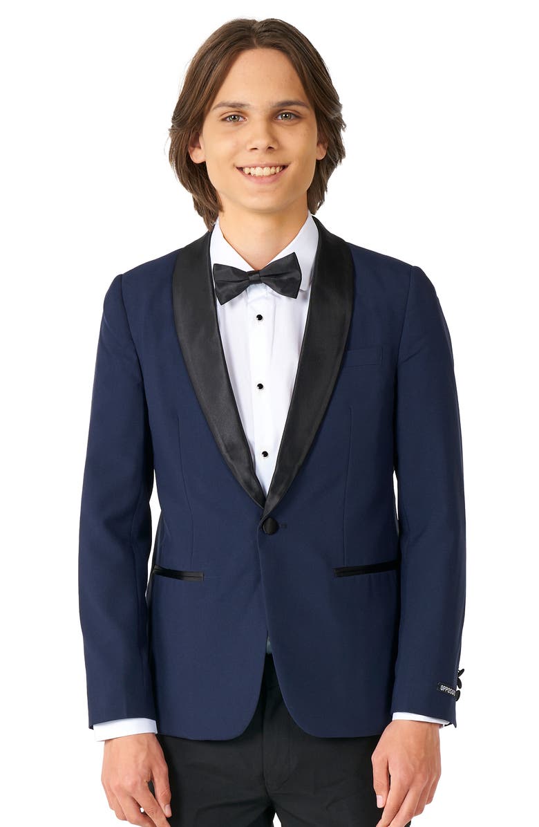 OppoSuits Kids' Midnight Blue Two-Piece Tuxedo Suit with Bow Tie, Alternate, color, Navy
