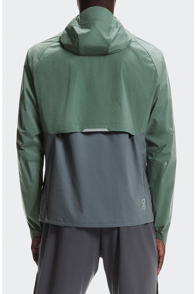 Core Hooded Packable Running Jacket, Alternate, color, OLIVE/ ROCK