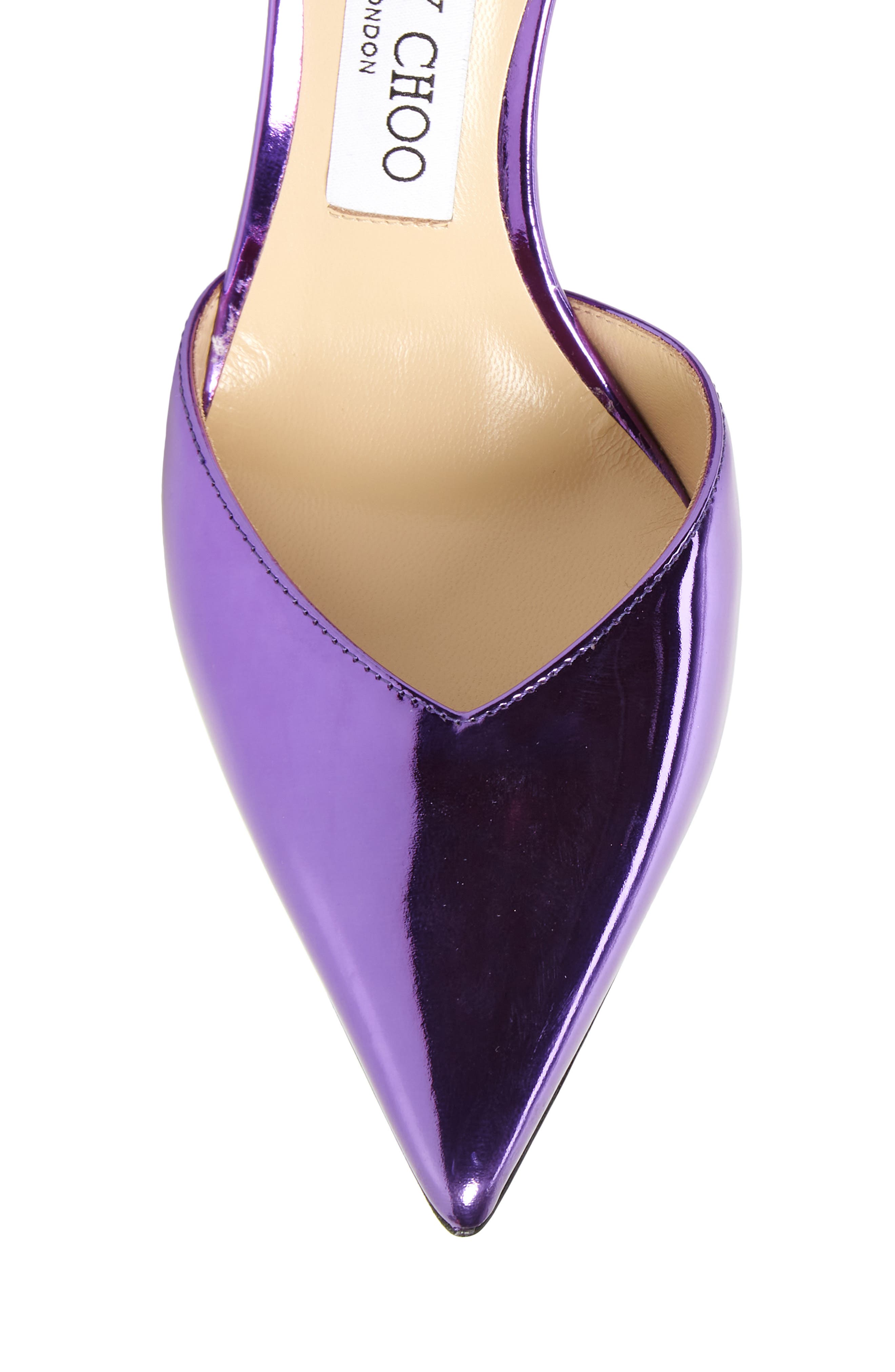 Jimmy Choo Saeda Crystal Ankle Strap Pointed Toe Pump, Alternate, color, 