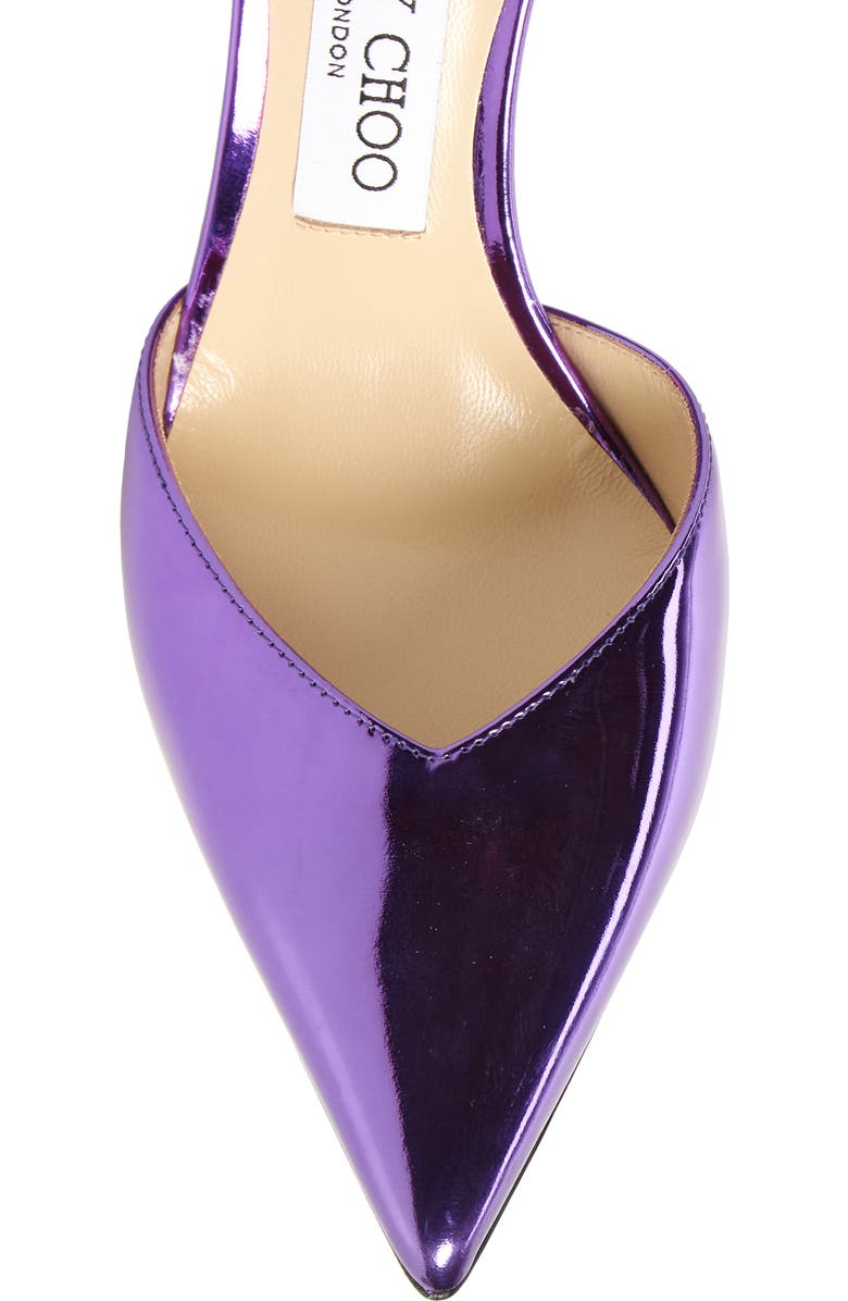 Jimmy Choo Saeda Crystal Ankle Strap Pointed Toe Pump, Alternate, color,