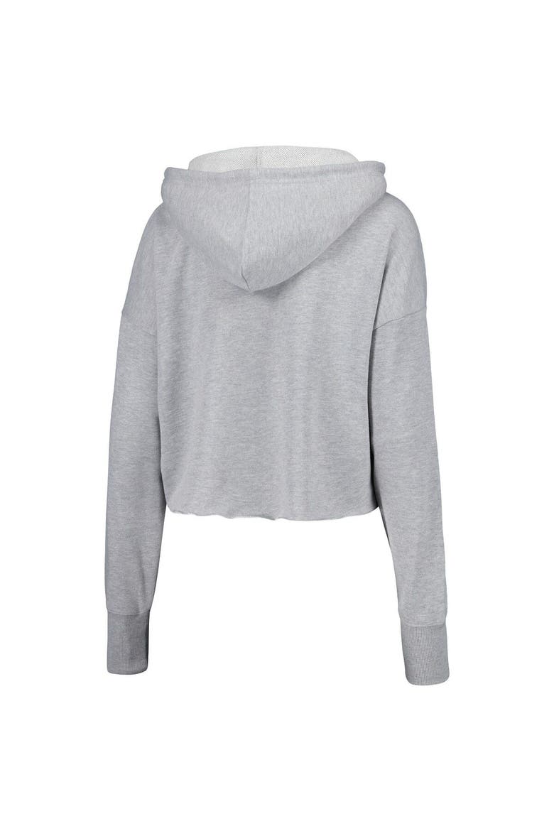 Women's ZooZatz Gray Clemson Tigers Swirl Cropped Pullover Hoodie, Alternate, color, Gray