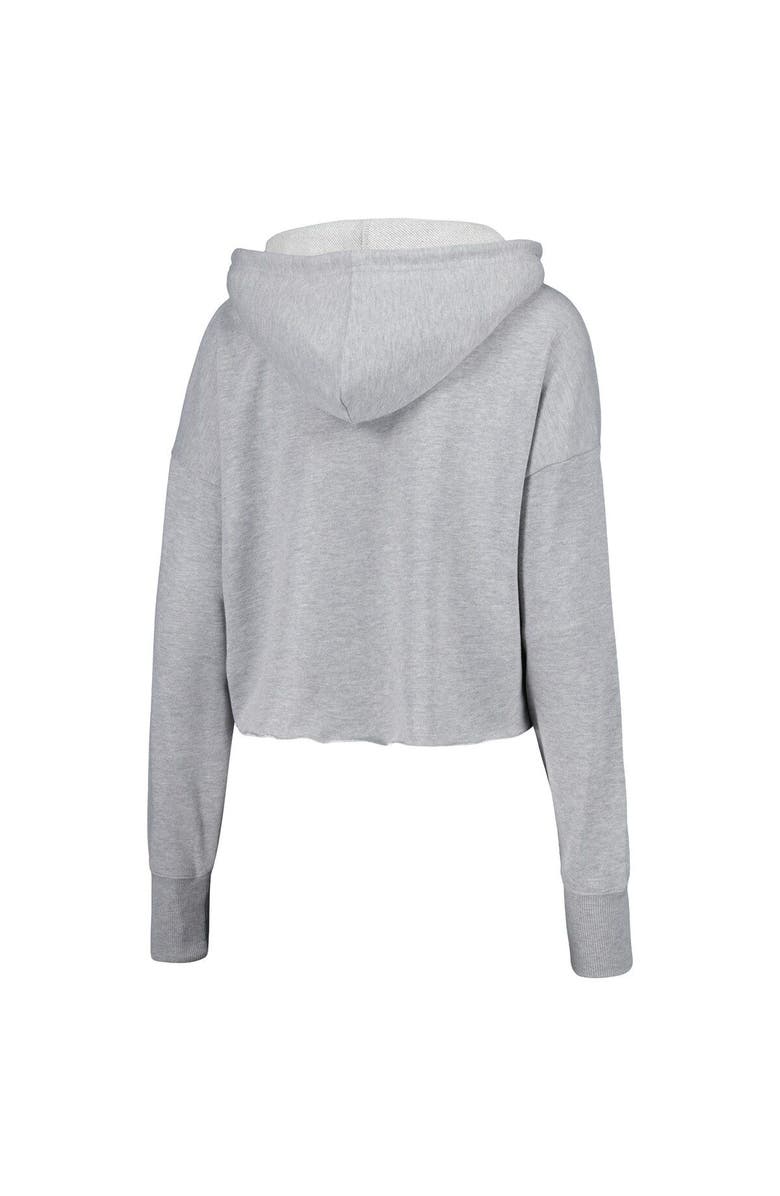 ZOOZATZ Women's ZooZatz Gray Clemson Tigers Swirl Cropped Pullover Hoodie, Alternate, color, Gray