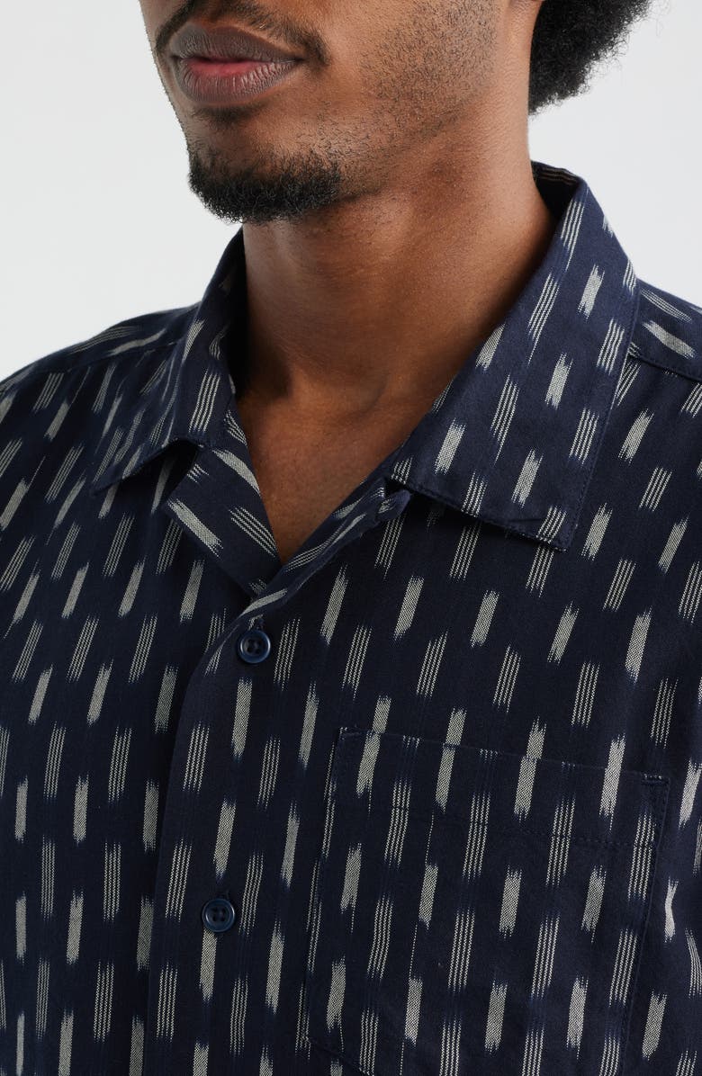Service Works Ikat Short Sleeve Button-Up Shirt, Alternate, color, Navy