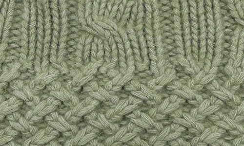 Portolano Chunky Cable Knit Beanie In Green