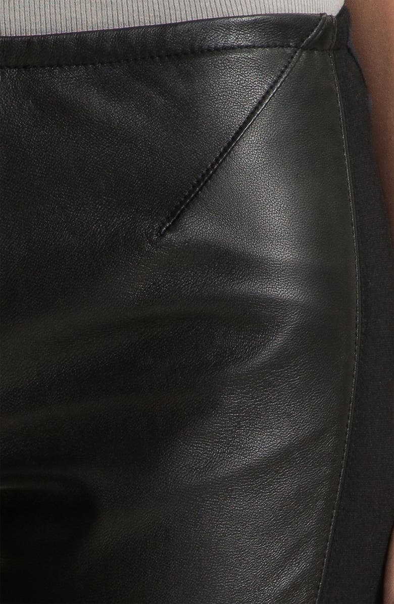 Two by Vince Camuto Faux Leather & Knit Leggings, Alternate, color, 