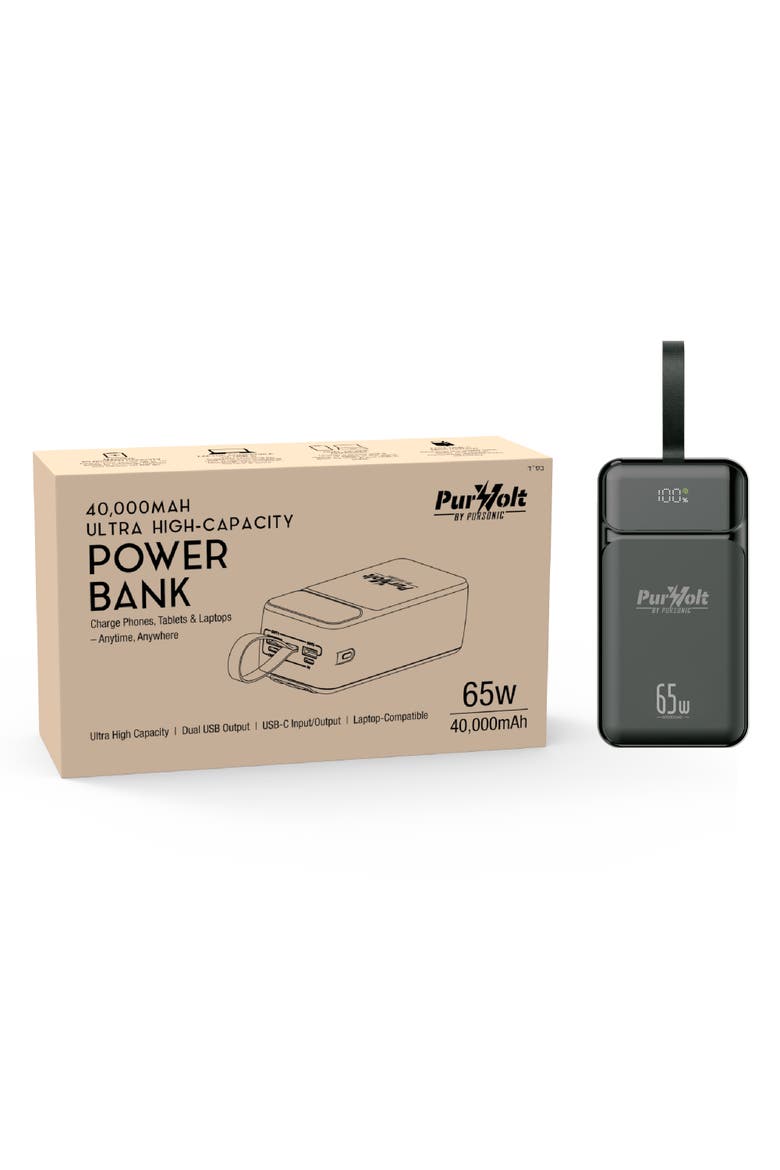 40,000mAh Ultra High-Capacity Power Bank, Main, color, Black