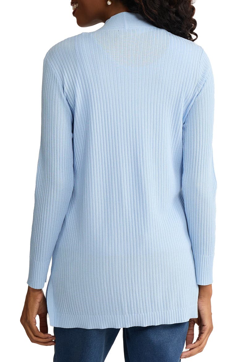 Sutton Open Front Rib Knit Cardigan, Alternate, color, BREEZE BLUE