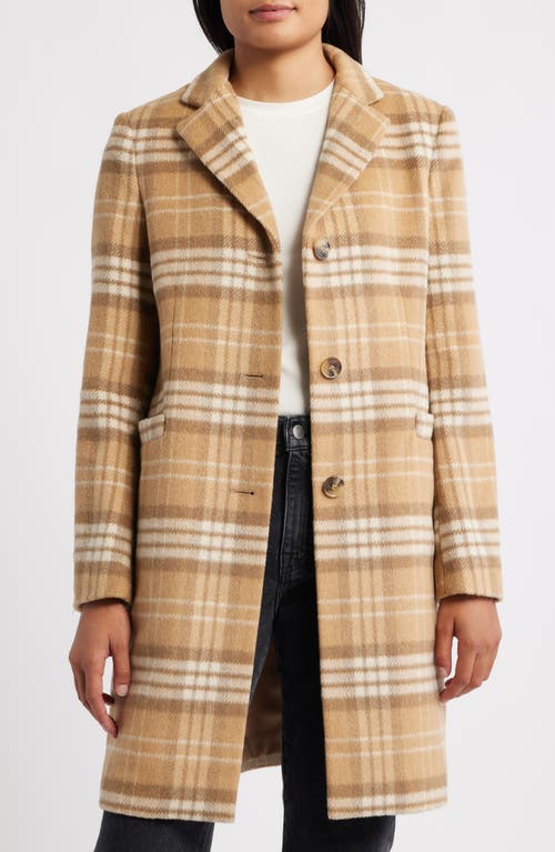 Ralph Lauren Lauren  Longline Wool Blend Coat In Brown