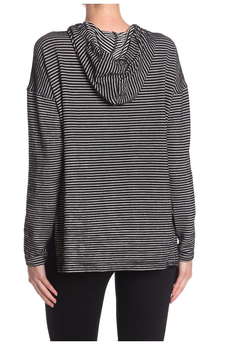 MAX STUDIO Striped Hooded High/Low Tunic, Alternate, color,