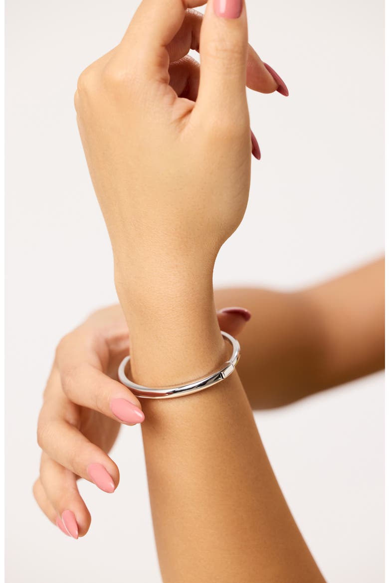 Brynley Bangle Bracelet, Alternate, color, SILVER