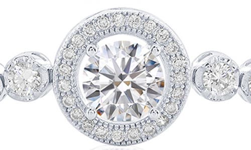 Simona Round Cubic Zirconia Halo Tennis Bracelet