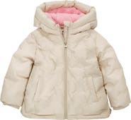 Rokka&Rolla Fleece Lined Heart Pattern Puffer Jacket