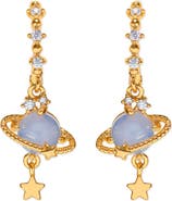 Girls Crew Blue Jupiter Dangle Earrings