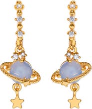 Girls Crew Blue Jupiter Dangle Earrings