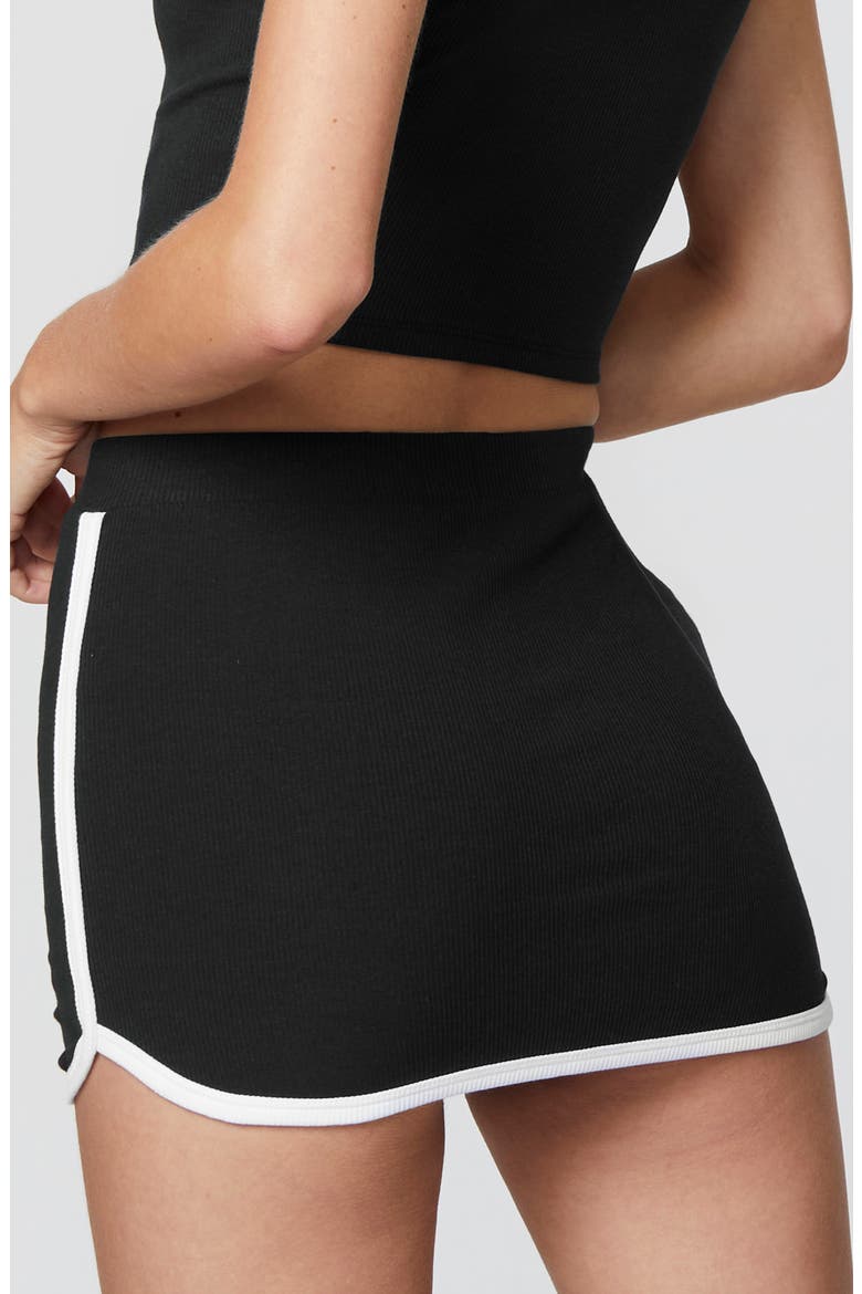 Ribbed Skort, Alternate, color, BLACK