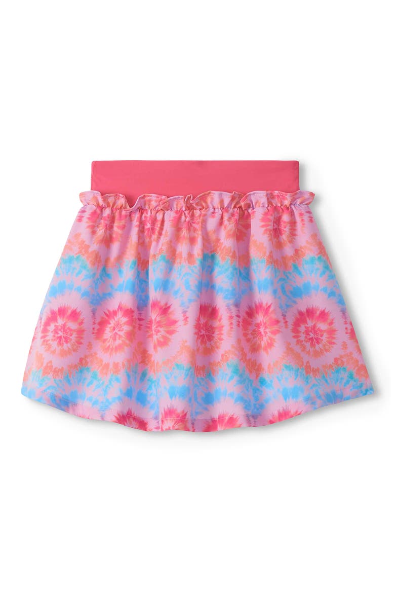 Kids' Starburst Tie-Dye Ruffle Skort, Alternate, color, PURPLE