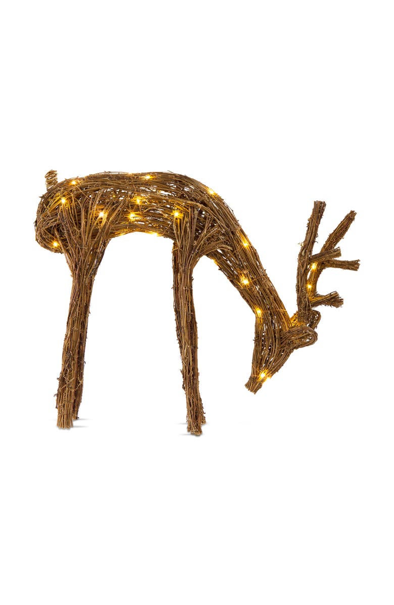 tag Stag Vine Light Up Deer Decorative Figurine Holiday Decor, Main, color, Brown