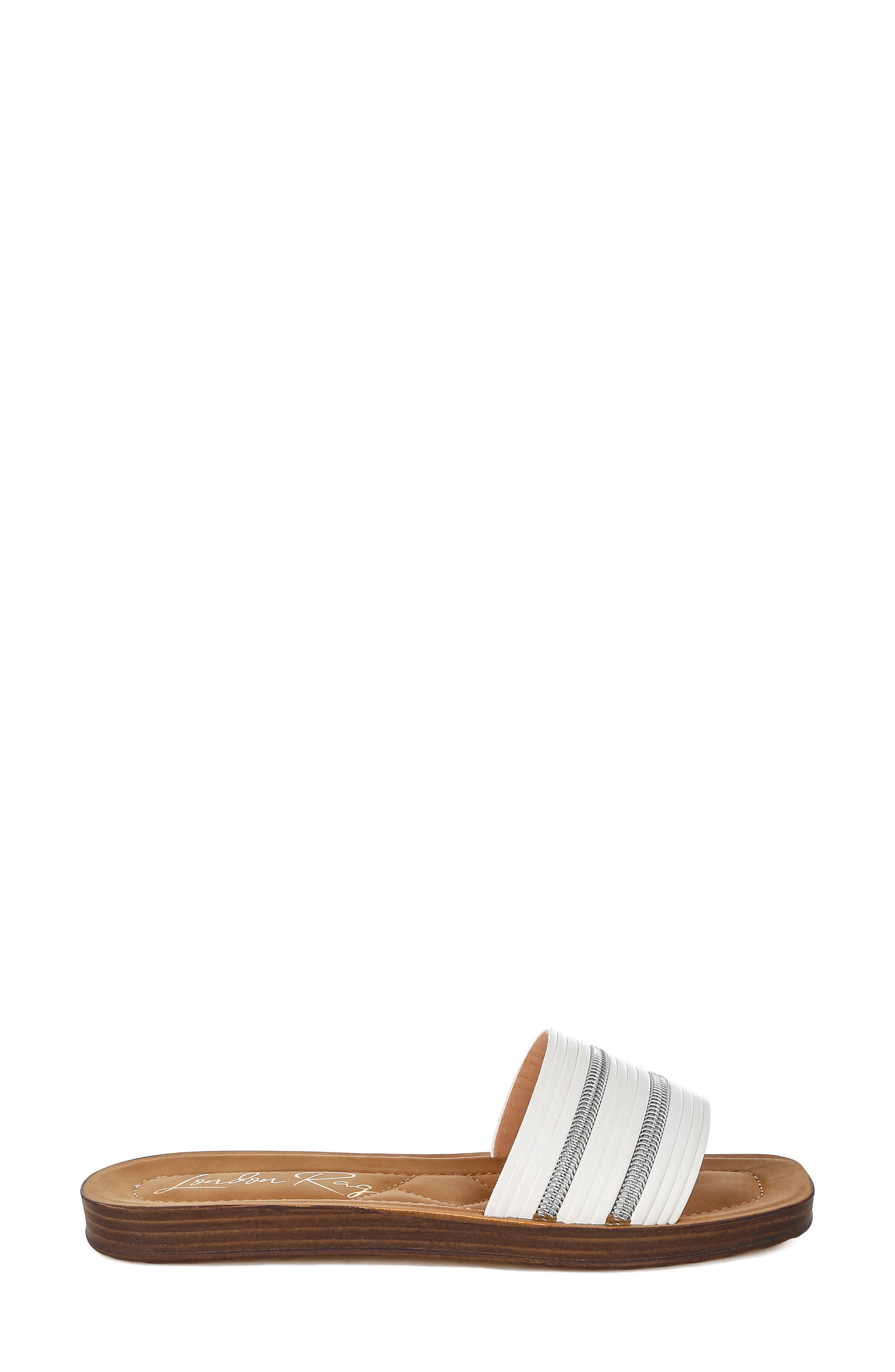 LONDON RAG Zosaya Slide Sandal, Alternate, color, White